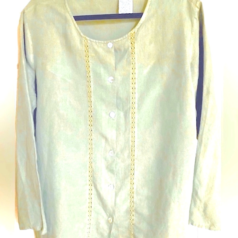 Kathy Ireland Linen Blouse
